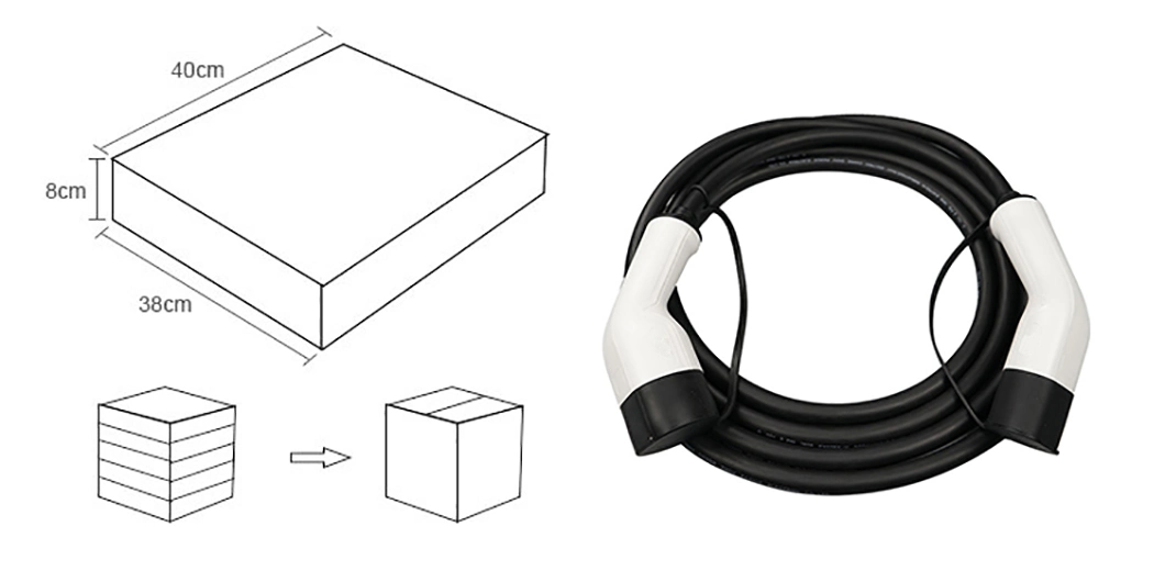 EV Charger Cable Single Phase with Level 2 Connector Chargers